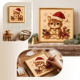 thumbnail image 5 of Christmas Pearl Diamond Art Kit for Adults 5D Sparkling Raised Bead Painting Set on Framed Canvas Complete DIY Craft with Cat Patterns Holiday Home Wall Decor Gift for Beginners, 5 of 7