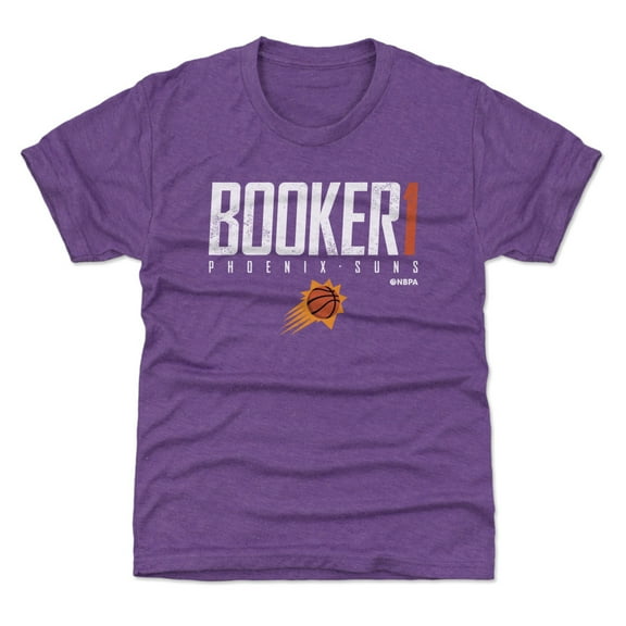 Youth 500 Level Devin Booker Heather Purple Phoenix Suns Elite T-Shirt