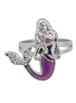 MAKO Mermaid Inspired Adjustable Mermaids Moon Pool Ring