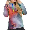 thumbnail image 4 of KLL Colorful Abstract Waves for Womens Pullover Hoodie with Pocket Hooded Long Sleeve Shirts Sweatshirt for Women-Medium, 4 of 7