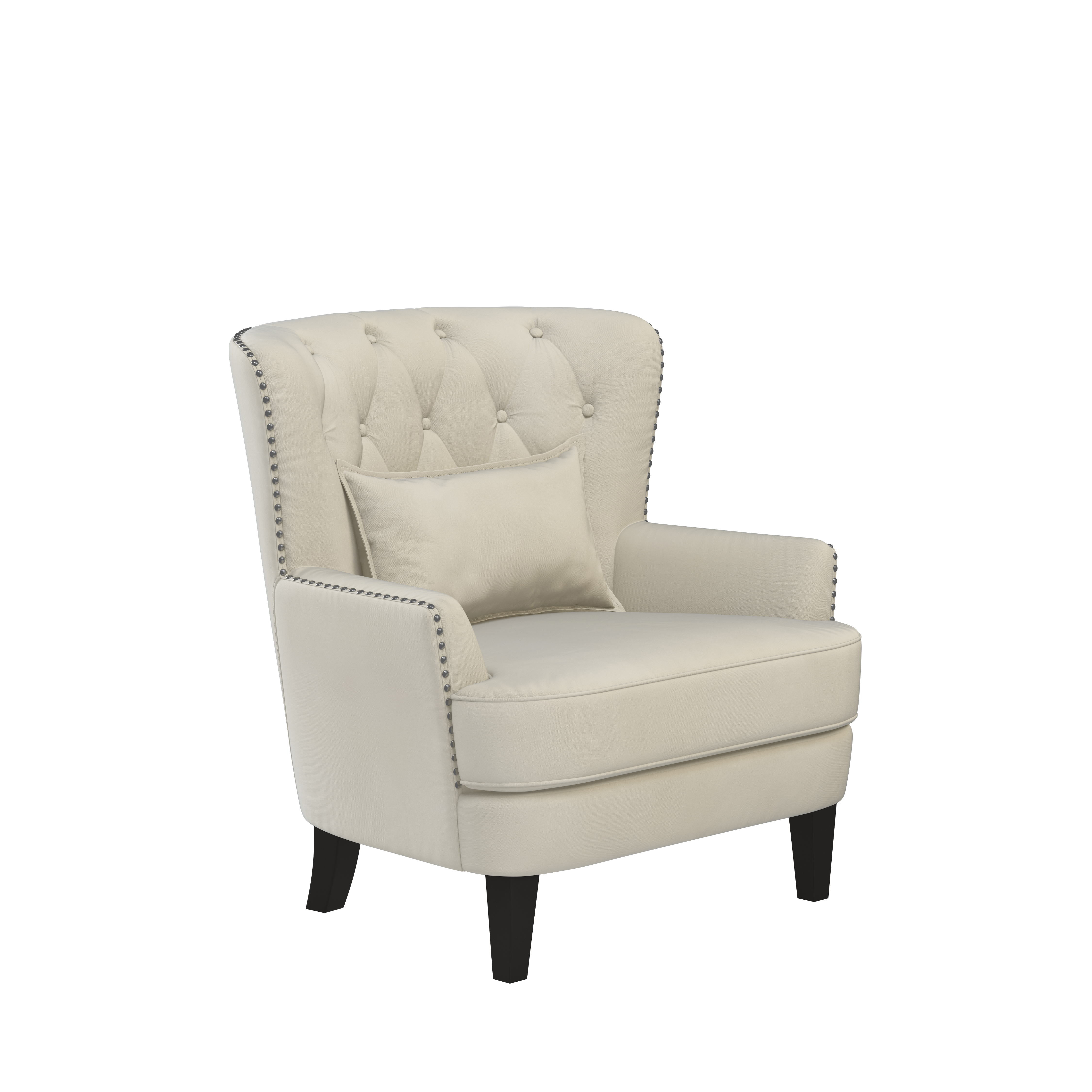 Lifestyle Solutions Lille Wingback Chair, Cream Fabric - image 5 of 9