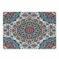 thumbnail image 1 of Ethnic Cutting Board, Oriental Style Floral Circles Paisley Retro Image in Pastel Colors, Decorative Tempered Glass Cutting and Serving Board, Small Size, Turquoise Pale Pink, by Ambesonne, 1 of 1
