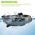 thumbnail image 6 of Car Head Light Assembly for 2016-2020 Honda Civic,Clear Len,Chrome, 6 of 10