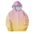 thumbnail image 6 of Kids Toddler Thick Zipper Coat Outwear Clothes Toddler Kids Boys Girls Fashion Cute Gradient Print Long Sleeve Pocket Zipper Hoodies Coat Up to 65% Off, 6 of 6
