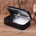thumbnail image 3 of Storage Box Small Jewelry Candy Coin for Key Organizer Tin Flip Black Gifts Seal Black, 3 of 4