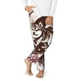 thumbnail image 2 of Xecao Vintage Husky Dog Print Teenagers' Pajama Pants Long Sleep Pants Soft Elastic Waist Pajama Bottoms Elastic waist with 2 Pockets 5-16 Years-XS(5-6), 2 of 6