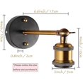 thumbnail image 3 of Vintage Wall Sconces, Copper Head Retro Brass Adjustable Industrial Metal Wall Sconce With E27 Socket For Home, Restaurants, Cafe Decoration (bulbs No, 3 of 5
