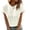 White, variant on Stichou Womens 2026 Summer Outfit Short Sleeve Tops Round Neck Ruffle Casual Summer Textured Work T Shirts Tee Blouse Khaki S