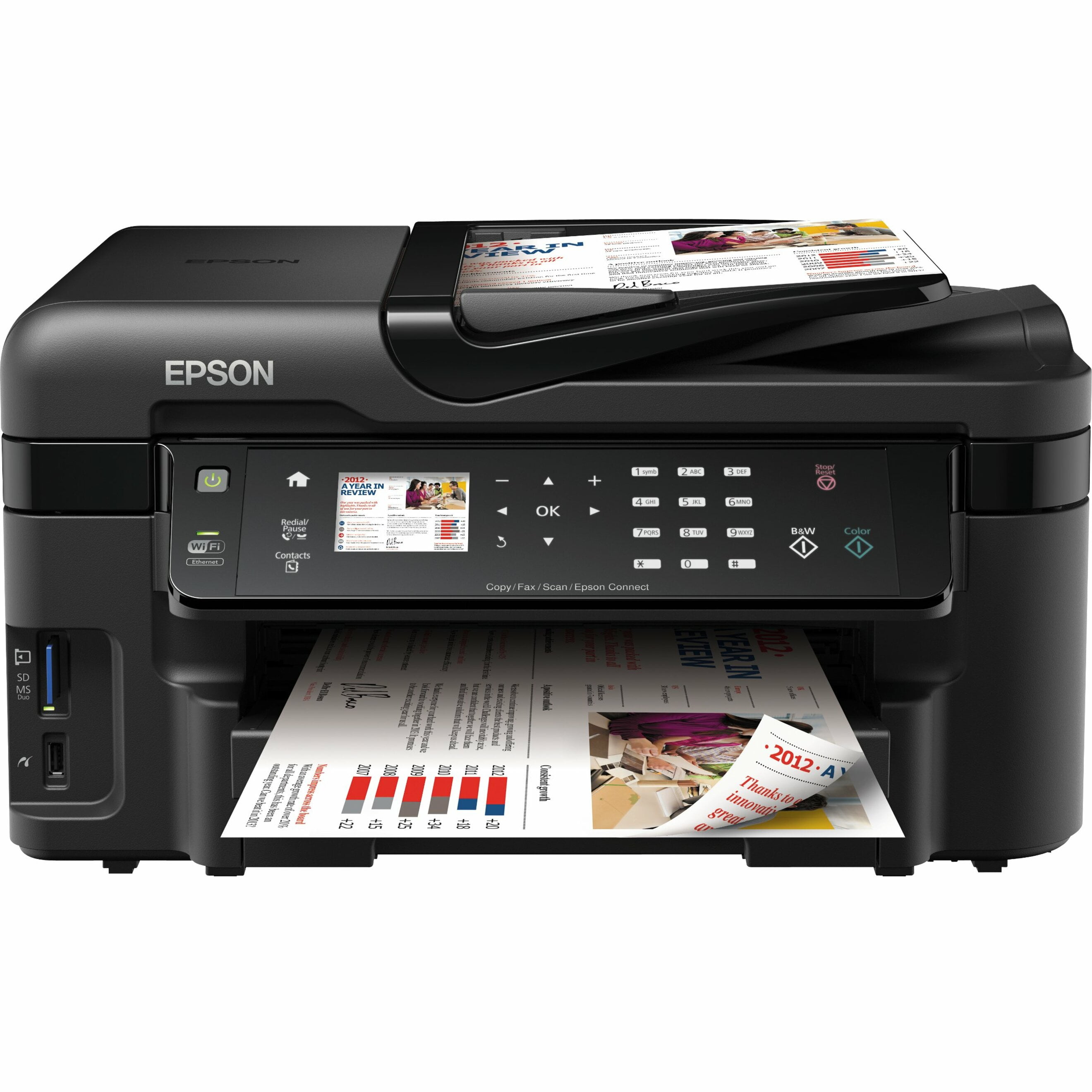 Epson WorkForce WF3520 Wireless Inkjet Multifunction Printer, Color