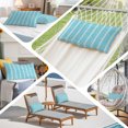 thumbnail image 4 of Turquoise Body Pillow Cover, Pillowcase Protectors with Zipper, Breathable Decorative Throw Pillow Case Cover, Modern Boho Vertical Striped Pattern Simple Pillow Shams for Couch Sofa 24x36Inch, 4 of 7