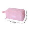 thumbnail image 3 of Estuche para lápices de pana con múltiples compartimentos | Organizador de estuches para bolígrafos de gran capacidad | Bolsa de papelería de tela resistente al desgaste para estudiantes, 3 of 5