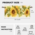 thumbnail image 2 of 1 Panel Fantasy Floral Leaf Curtain Valance for Windows, Vintage Plants Sunflower Rod Pocket Short Window Treatment Decor Drapes for Kitchen, Bathroom, 54" X 18", 2 of 6