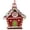 Red, variant on Gingerbread House Christmas Ornaments, Mini House Hanging Pendants, Festive Xmas Tree Decor , for Holiday Party, Home Decor