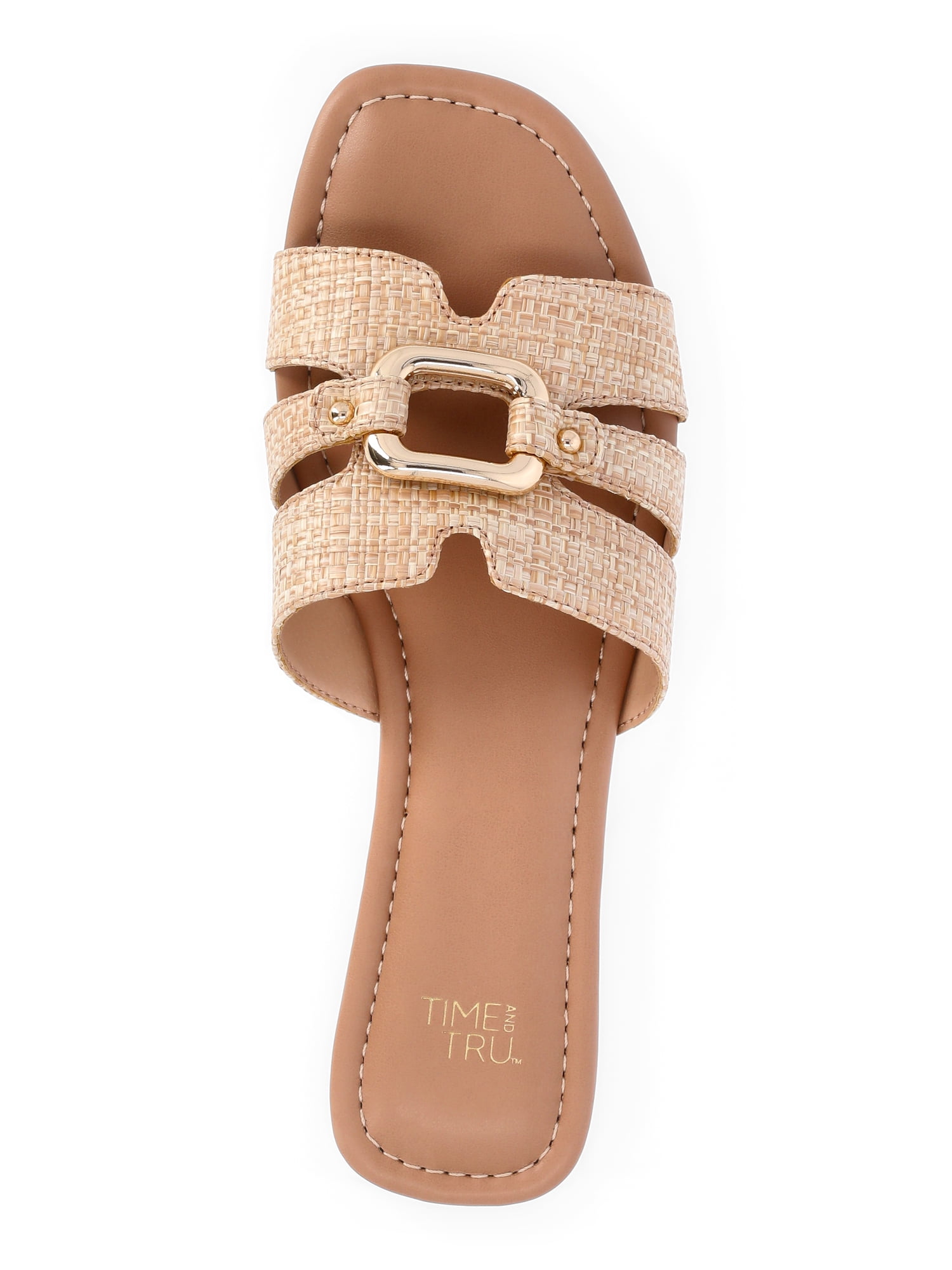 Time and Tru Women's Hardware Slide Sandals