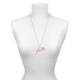 thumbnail image 3 of Delight Jewelry Stainless Steel Numbers 6:24 - Bless and Keep You Engraved Cross - Hot Pink Heart Nurse Strong Zoe Necklace, 3 of 4