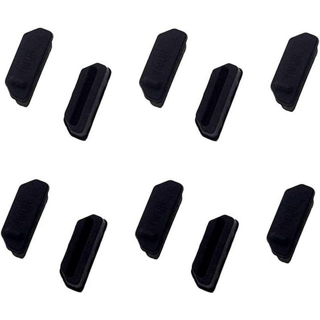 GHSDFBB Silicone 10Pcs HDMI Anti-Dust Cover Plugs Protector Stopper Cap for Female Port Black for TV,Computer,Other Devices.