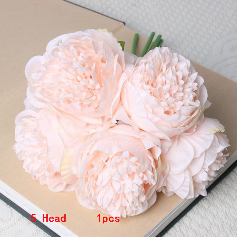 5 Heads 1 Bunch Fake Artificial Floral Flower Bouquet Hydrangea Party Decor Hot 