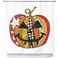 thumbnail image 1 of Shower Curtains 70" x 93" from DiaNoche Designs by Marley Ungaro - Pumpkin White, 1 of 1