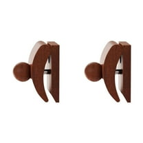 Tapestry Hangers, Quilt Hanger for Wall for Display, Brown Tapestry Wall Hanging, Wooden Art Hangers, 2Pcs Small Hanger Clips, Wooden Art Clamps for Walls 1.18x3.14x1.77 In