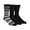 Black, variant on CALVIN KLEIN Mens 3 Pack Black Striped Casual Crew Socks 7-12