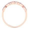 thumbnail image 5 of 0.1 ct Brilliant Round Cut Natural Amethyst 14k Rose Gold Stackable Band SZ 5.5, 5 of 6