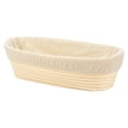 thumbnail image 1 of Cesta para fermentación de masa madre, Artisan Baker's Companion, banneton ovalado de ratán natural para repostería saludable, 1 of 5
