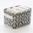 thumbnail image 7 of Linnome Linen Cotton Desktop Storage Basket Fresh Fabric Organizer Box Foldable Small Sundry Holder for Bedroom Vanity Living Room Countertop Tidying, 7 of 7
