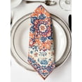 thumbnail image 2 of Boho Orange Blue Cloth Napkins Washable Set of 8, Boho Vintage Geometric Art Ethnic Reusable Dinner Table Napkins Cloth Bulk for Weddings Kitchen Restaurants Hotel Events Parties 20 x 20 Inch, 2 of 9