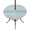 Blue, variant on Round Outdoor Tablecloth with Umbrella Hole and Zipper, Grey Blue Stripes Tablecloth with Elastic Waterproof, Country Modern Gradient Lines Art Patio Table Covers for 45" - 54" Picnic Pool Tables