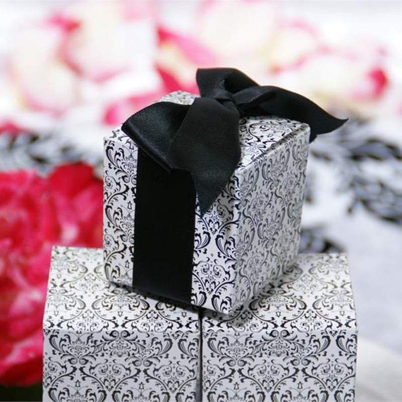 100pieces Crown Rose Flower Candy Boxes Wedding Favor Chocolate Box 