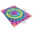 thumbnail image 4 of Pink Tie Dye Petal Mandala Pattern Blanket,Comfortable Soft Flannel Throw Blanket,All Season,Warm Lightweight Blankets for Sofa Bed Couch Living Room Chair,40"x50", 4 of 4