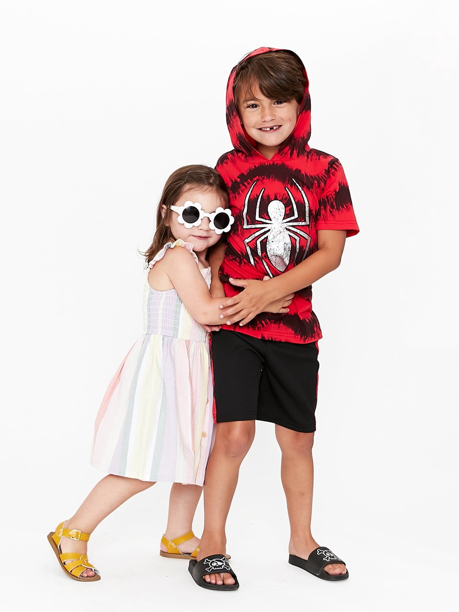 Spider-Man Boys Cosplay Hooded Top & Shorts, 2-Piece Outfit Set, Sizes 4-10