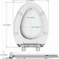 thumbnail image 6 of Towallmark Toilet Seat, 19 Inch Soft Close Elongated Toilet Lid With Cover, Easy Installation PP Material, Quiet Slow Close Ergonomic Design, White, 6 of 9