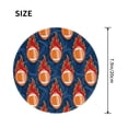 thumbnail image 3 of Disketp American Football and Fire Flames Small Mouse Pad 7.9x7.9 Inches,Washable Round Mousepad for Office Laptop Computer,Non-Slip Rubber Base Mouse Pads for Wireless Mouse, 3 of 8