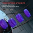 thumbnail image 2 of PlayVital 3 Height Armor Thumbs Cushion Caps Thumb Grips for ps5, for ps4, Thumbstick Grip Cover for Xbox Core Wireless Controller, Thumb Grip Caps for Switch Pro - Purple, 2 of 9