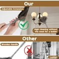 thumbnail image 4 of Neasyth Feather Duster, Extendable Ostrich Duster for Cleaning High Ceilings Lights Cupboards, 90.55 in, 4 of 8