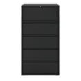 thumbnail image 2 of Hirsh 36 inch Wide 5 Drawer Metal Lateral File Cabinet for Home and Office, Holds Letter, Legal and A4 Hanging Folders, Black, 2 of 10