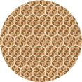 thumbnail image 1 of Ahgly Company Tapis Rond Lavable en Machine Intérieur Transitionnel Jaune, 5 Pieds Rond, 1 of 7