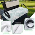 thumbnail image 5 of Golf Cart Seat Covers for 2 Seater,Turquoise Ocean Waves Soft Microfiber Cart Seat Towel Blanket,Moire Seaside Abstract Art Absorbent Breathable Non Slip Bench Seats Protector for Golf Course 51"x31", 5 of 9