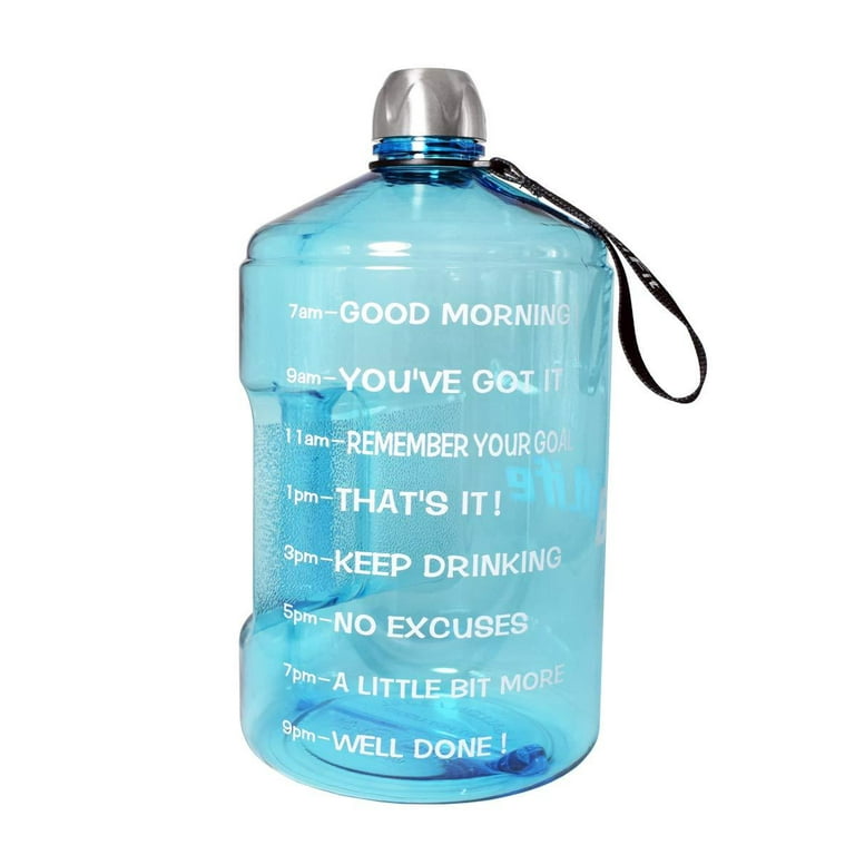 BuildLife gallon Water Bottle with Straw - 128oz Large Water Bottles with  Times to Drink More Daily - BPA Free Motivational Wate