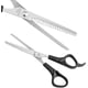 thumbnail image 4 of Tijeras de adelgazamiento de peluquero, tijeras profesionales de adelgazamiento de dientes de salón con mango de ABS de eje de acero inoxidable de calidad, 6" negro Excelente Rendimiento ER000236SX, 4 of 5