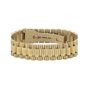 JEWELRY UNLIMITED Men's Presidential Style Bracelet in Solid 18k Gold (16 MM)