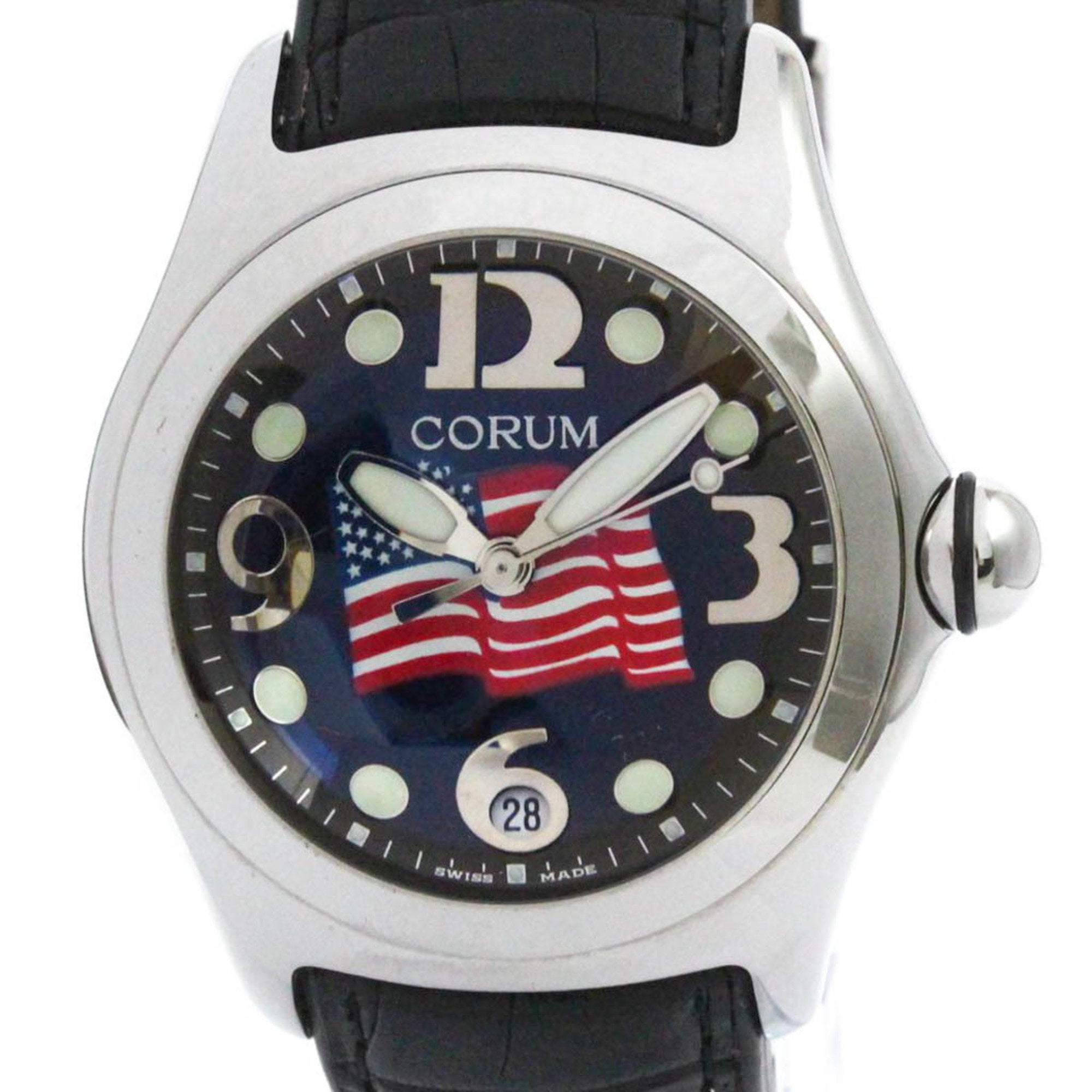 Pre-Owned CORUM Bubble United States of America Flag Watch 163.150.20 BF577718 (Good)