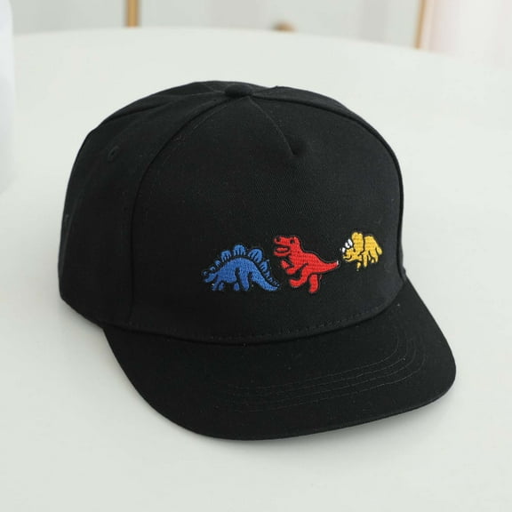 Toddler Girl Sun Hat Kids Toddler Boys Summer Adjustable Breathable Lightweight Baseball Cap with Digger Embroidered Sun Hat for Baby Black 2 Years-8 Years