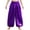 Purple, variant on iiniim Kids Girls Satin Belly Dance Harem Wide Leg Trousers Palazzo Pants Bloomer Dancewear Blue 8