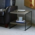 thumbnail image 3 of Household Essentials Square Wooden Side Table/End Table With Storage Shelf, Ashwood, 3 of 5