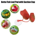 thumbnail image 3 of Unique Bargains 2pcs Betta Fish Leaf Pad Hammock Resting Hide Plants Decoration Red 2.56"x1.77" with Suction Cup, 3 of 7