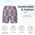 thumbnail image 5 of Lsque Mens Swim Trunks Violets Flowers Pattern - Bathing Suit Compression Liner - Beach Swim Shorts Swimwear - (S-3XL) - Stretch Quick Dry -3X-Large, 5 of 9