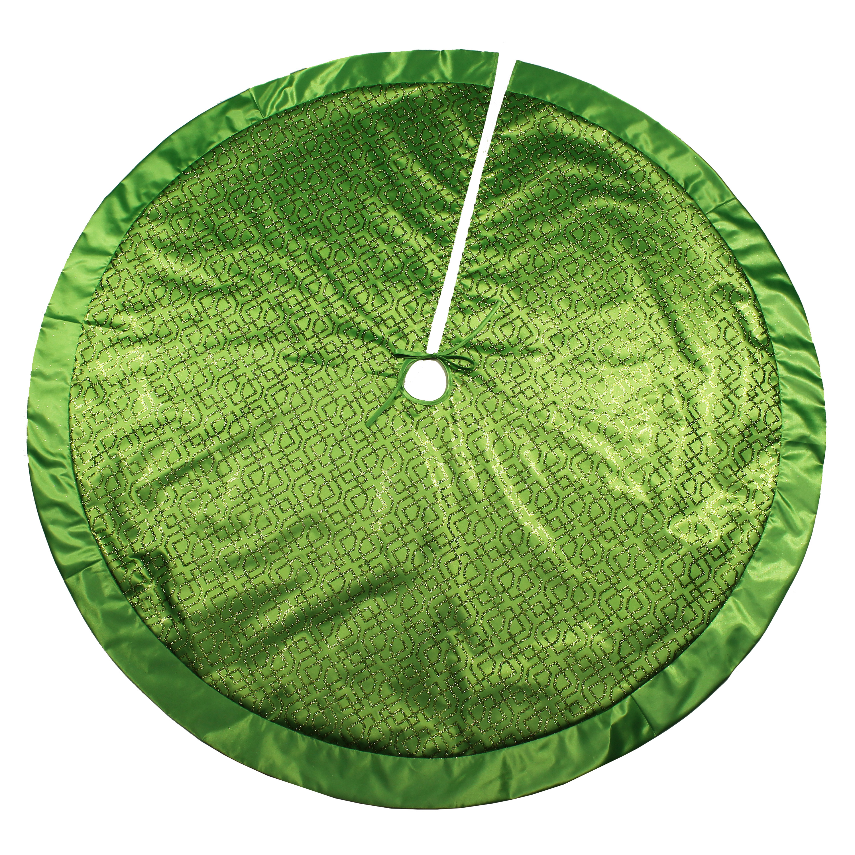HOLIDAY TIME GREEN TREE SKIRT, 48 INCH