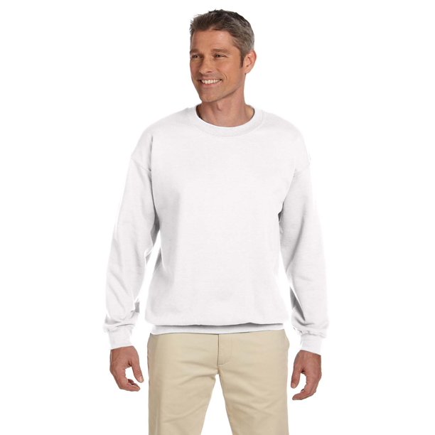 Gildan - The Gildan Adult Heavy Blend 8 oz, 50/50 Fleece Crew - WHITE ...